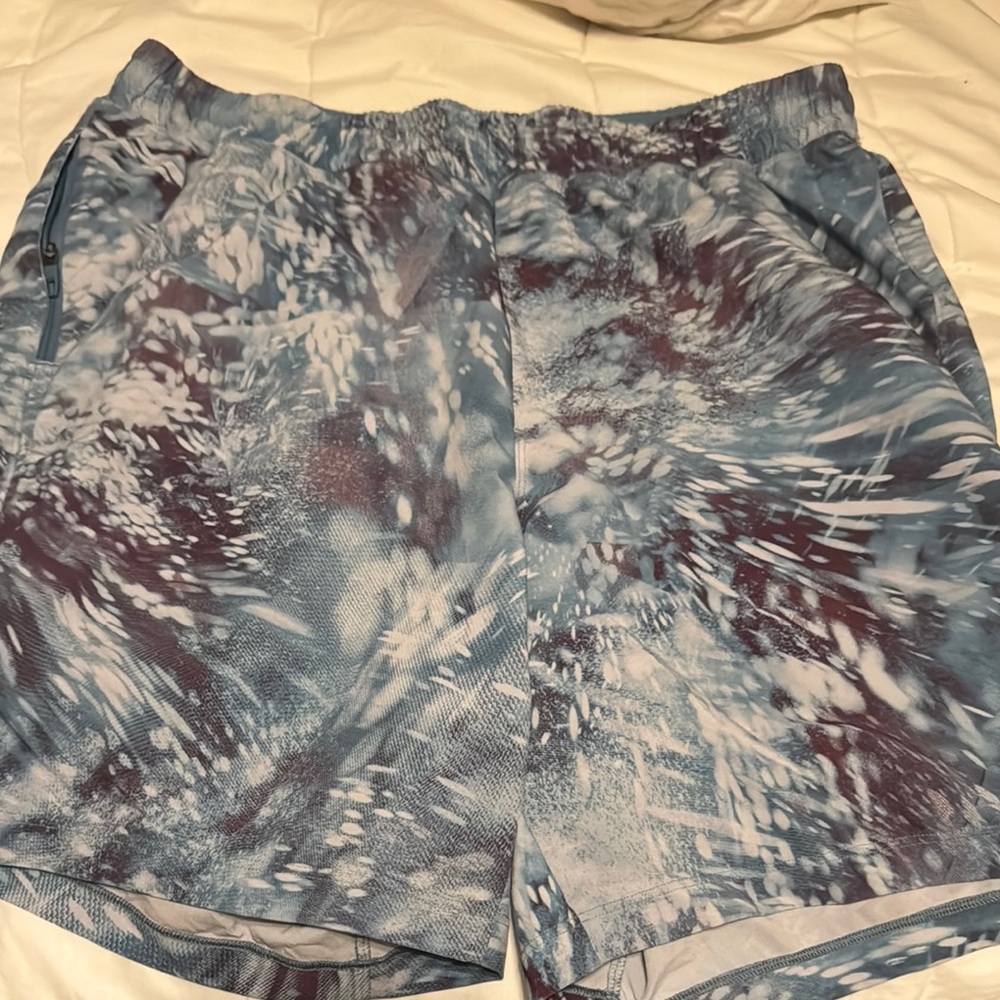 Abstract Patterned Athletic Shorts - image 1